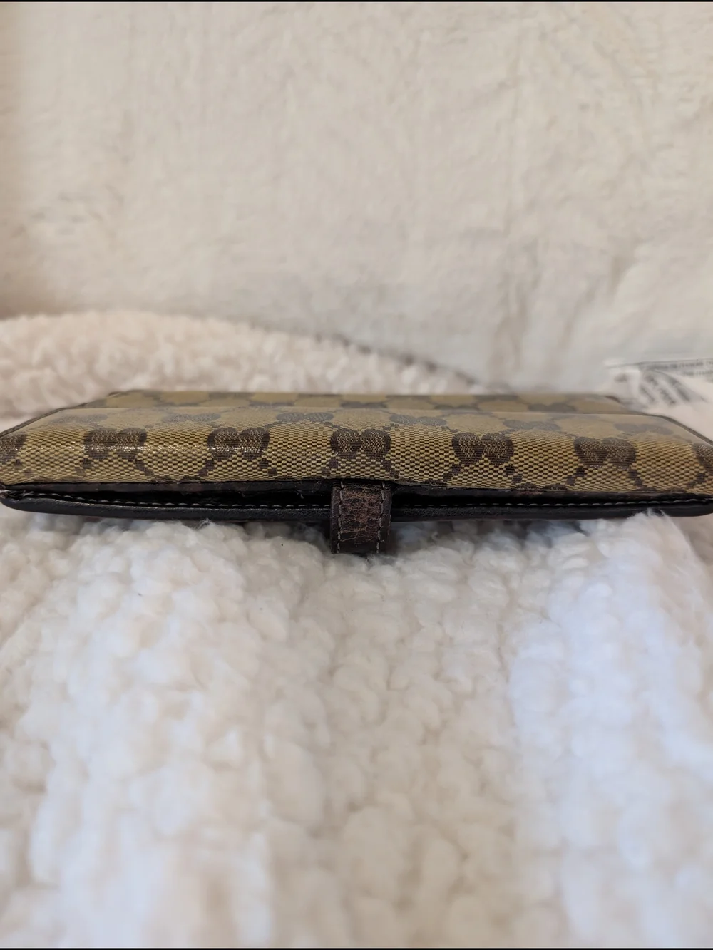 Gucci Brown GG Canvas Continental Wallet with Horsebit Detail